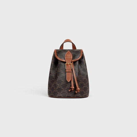 Celine MINI BACKPACK FOLCO IN TRIOMPHE CANVAS AND CALFSKIN